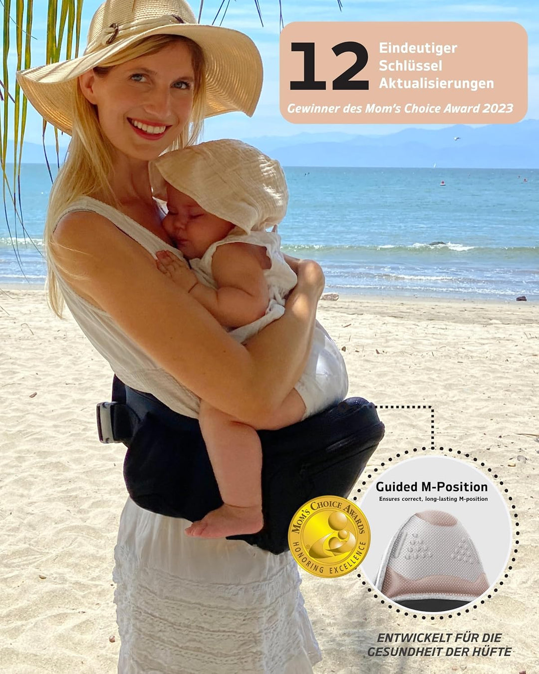Hüfttrage mit Verlängerung & Baby Hüftsitz - Mom's Choice Award Gewinner, Sicherheitsgeprüfte Hüfttr