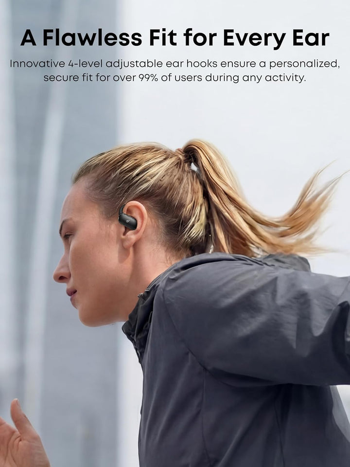 soundcore V40i by Anker, Open-Ear Kopfhörer, transparentes Case ohne Deckel, 4 einstellbare Position
