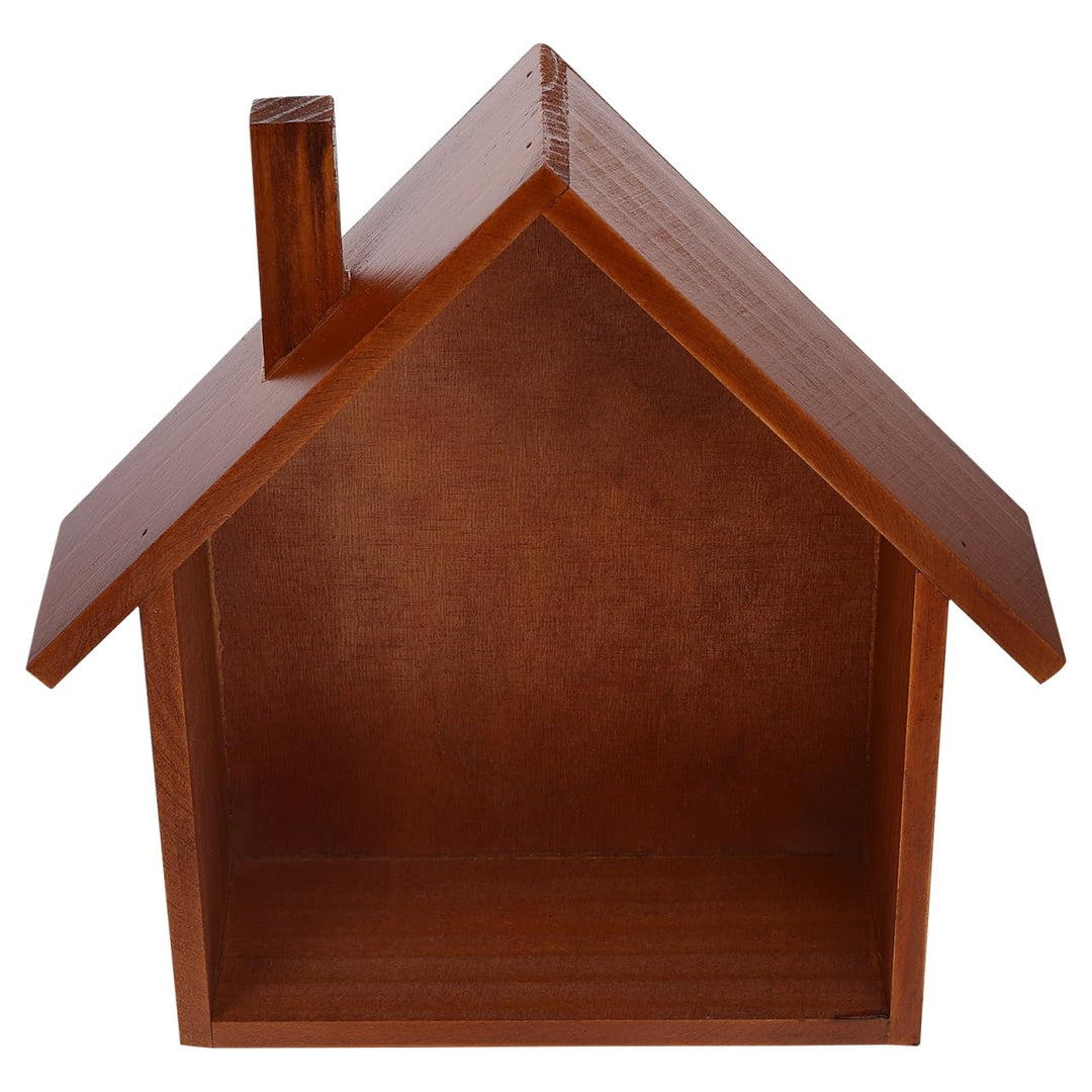TOPBATHY Wandregal Hausform Holzregal Für Schlafzimmer Wohnzimmer Kinderzimmer Als Aufbewahrungshelf