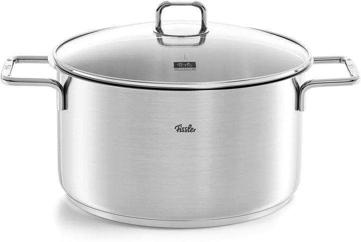 Fissler SatiTherm Edelstahl-Topfset 5-teilig – Made in Germany, satiniertes 18/10 Edelstahl, Glasdec