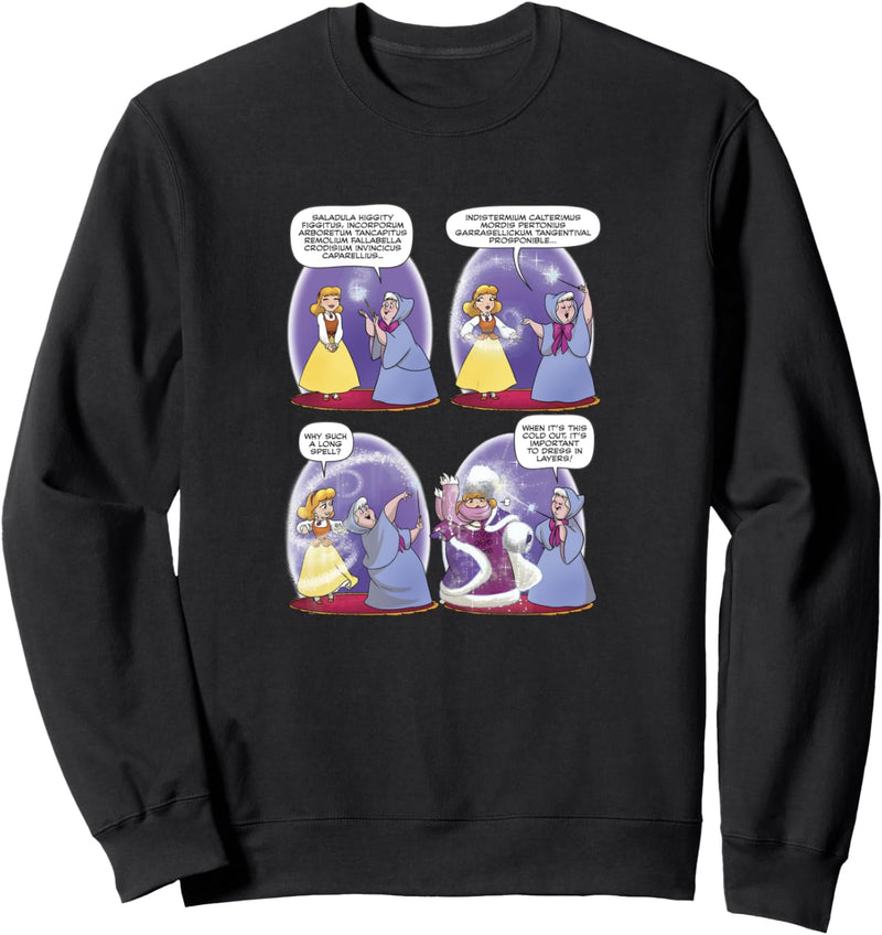 Disney Cinderella Fairy Godmother Dress In Layers Comic Sweatshirt