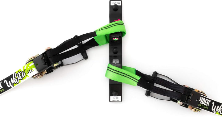 Slackline - Indoor Kit 1.0 - Indoor Kit Platte Wand (1x Doppelwandplatte + 2X Polschlinge) C) 1 x Do
