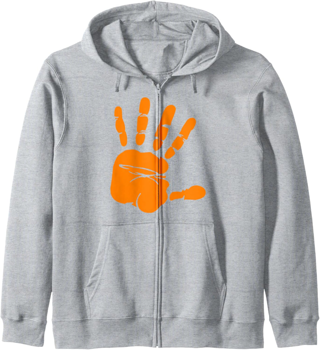 Orange Handabdruck Kapuzenjacke