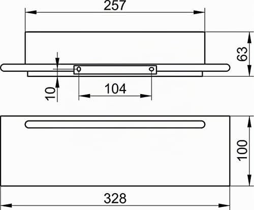 Keuco Duschablage, Aluminium, Silber, 34cm Single, Single