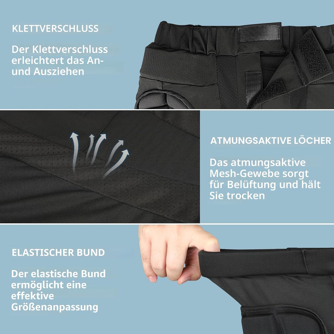 Cienfy 3D Hüftpolster Eva Protektorenhose Gepolsterter Shorts Crash-Pad Impakthose für Skiing, Eisla