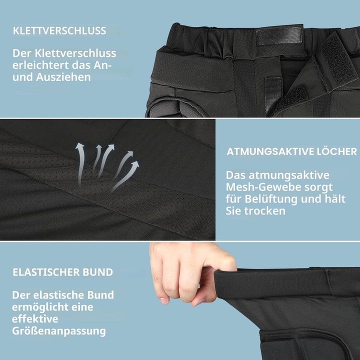 Cienfy 3D Hüftpolster Eva Protektorenhose Gepolsterter Shorts Crash-Pad Impakthose für Skiing, Eisla
