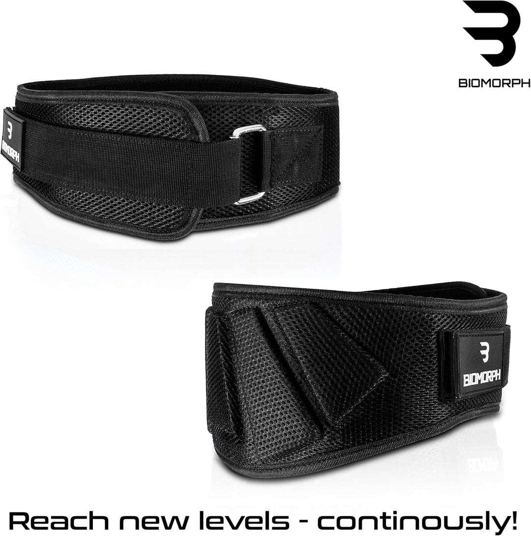 BIOMORPH Gewichthebergürtel für Krafttraining, Powerlifting, Bodybuilding, Crossfit für Damen und He
