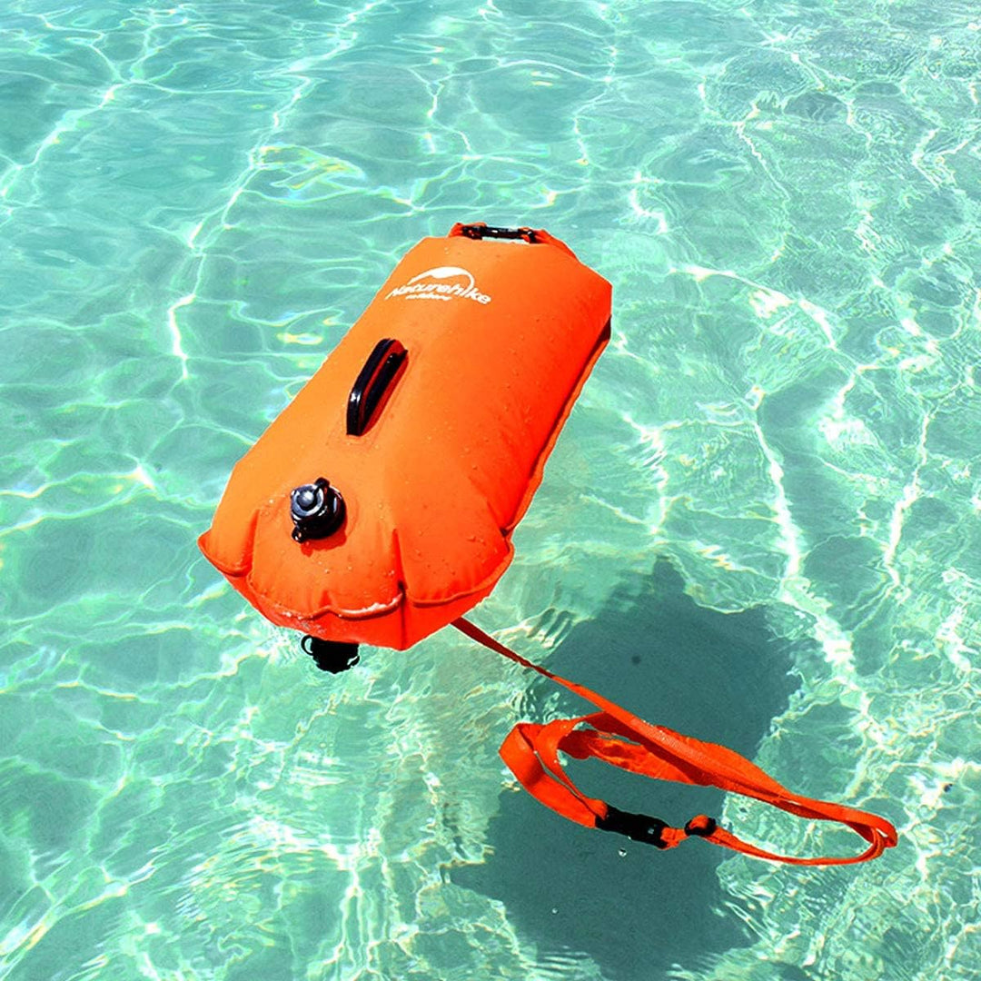 Naturehike 18L Schwimmboje Zwei Airbags Swim Boje Trockensack wasserdichte Strandtasche mit Verstell