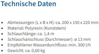 Wasserspeier Figur Froschpaar aus Kunststein - (L x B x H): ca. 200 x 150 x 220 mm - Schlauchanschlu