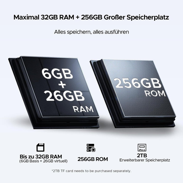 Tab G6 Max Android 16 Tablet 13,4 Zoll FHD+ 90Hz 32GB RAM+256GB ROM 11000mAh Tablet mit SIM Card Slo