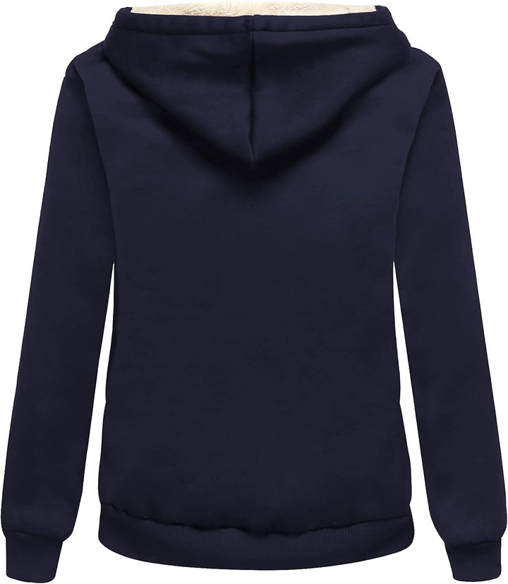 igeekwell Damen Fleecejacke mit Kapuze Warm Hoodie Jacke Damen Kapuzenpullover für Damen Outdoor Swe