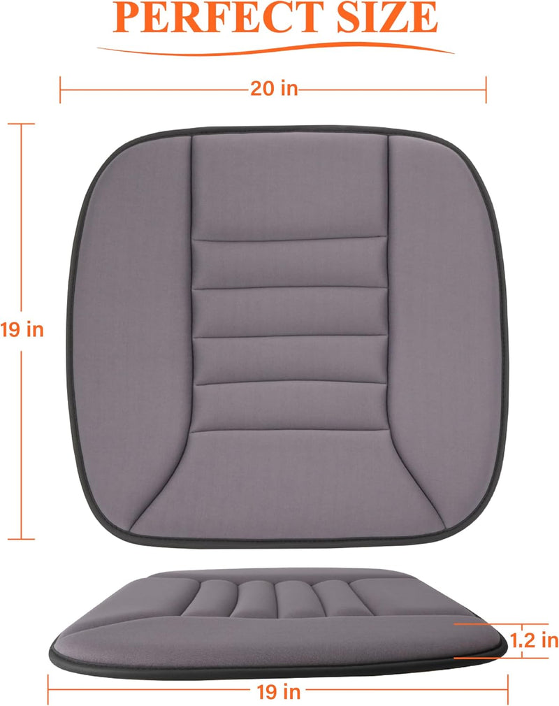 kingphenix Auto Sitzkissen mit 3,0 cm Komfort Memory Foam Sitzkissen für Auto und Bürostuhl - Grau,