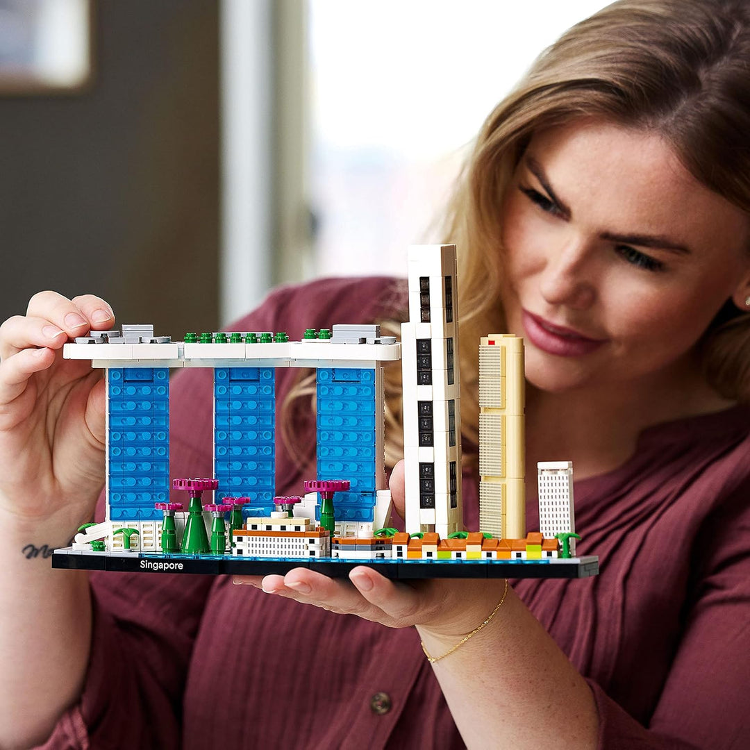LEGO 21057 Architecture Singapur Modellbausatz für Erwachsene, Skyline-Kollektion, Home Deko zum Bas