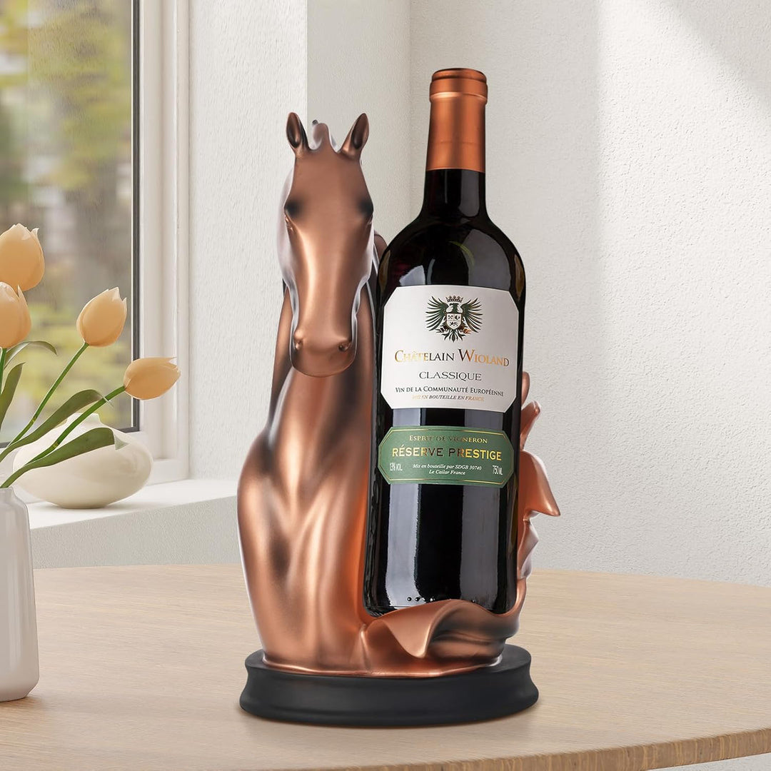 Weinflaschenhalter Weinregale Tischplatte Pferdestatue als Zuhause Küche Weinkeller Dekorative Aufbe