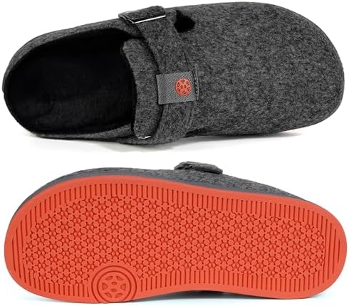 Gaatpot Filzclog Winter Hausschuhe Warme Pantoffeln für Damen Herren,Gr.36-46 36 EU Grau A, 36 EU Gr