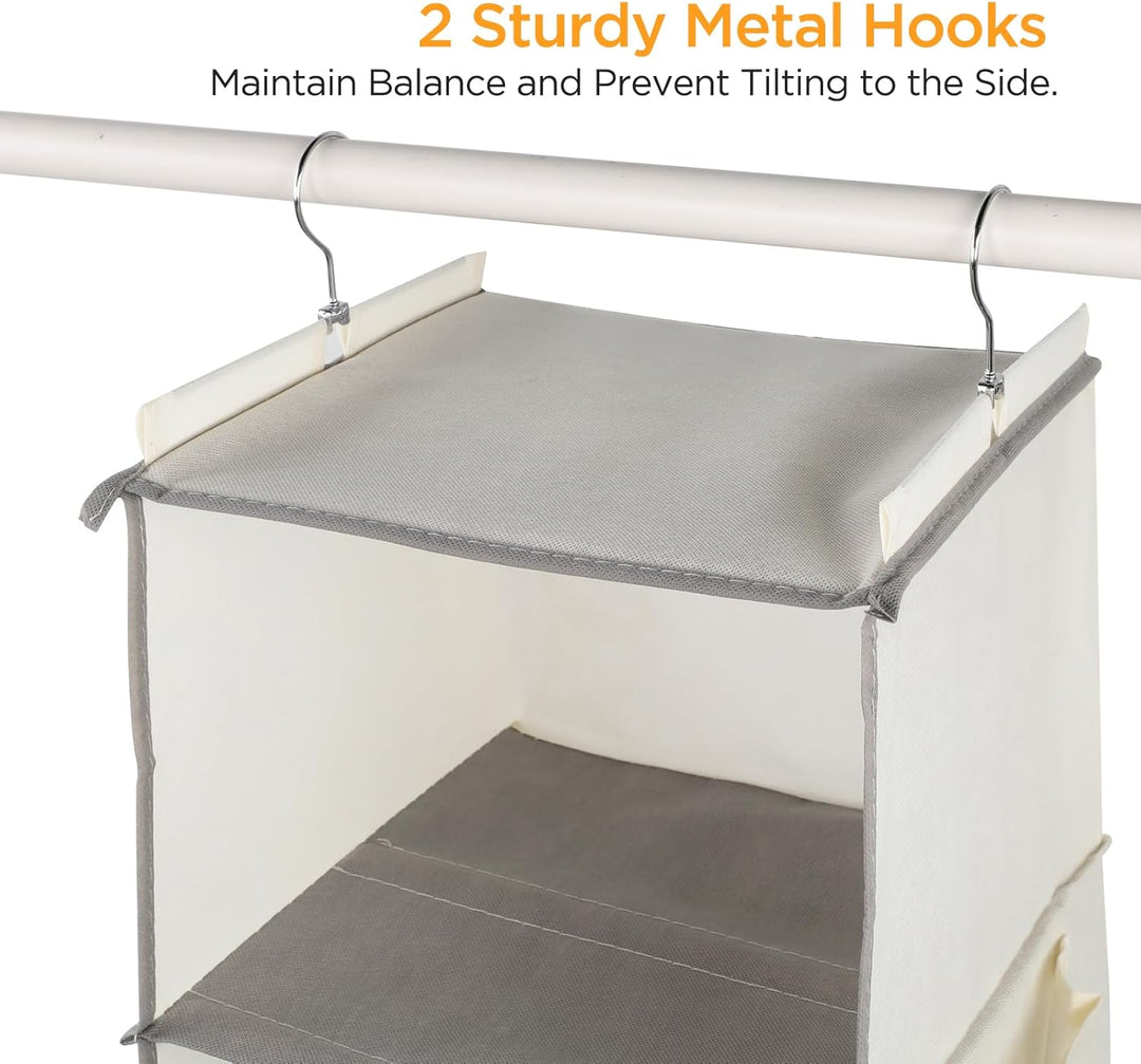 Cozary Hängeorganizer Kleiderschrank Organizer mit 5 Fächern, Faltbar Schrank Organizer Kleiderschra