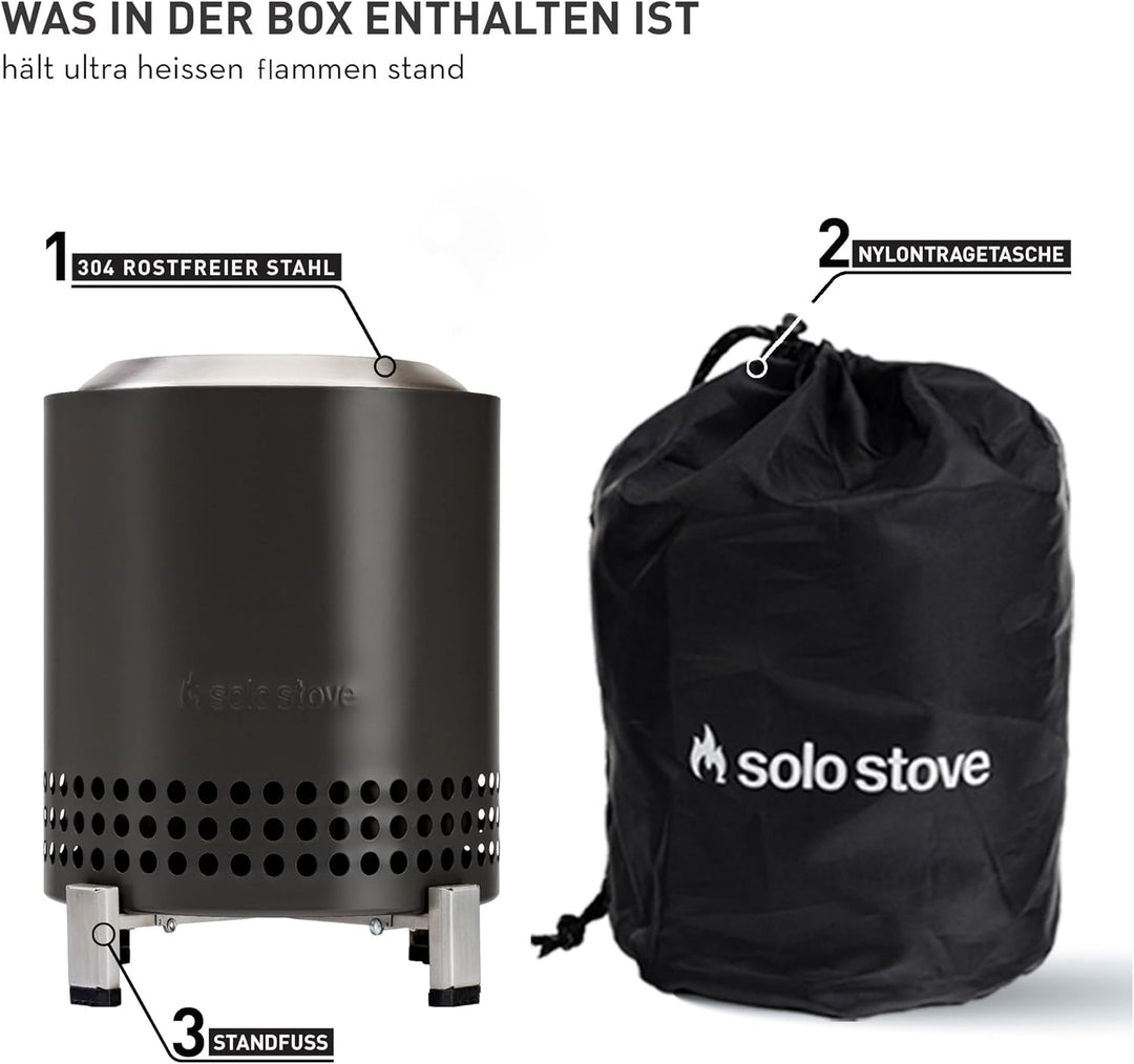 Solo Stove Mesa XL Tischfeuer Outdoor | Raucharmer Mini Tischkamin, Deko für Garten, Terrasse, Balko