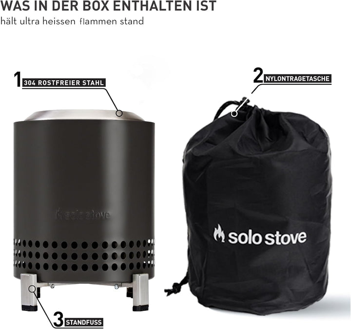Solo Stove Mesa XL Tischfeuer Outdoor | Raucharmer Mini Tischkamin, Deko für Garten, Terrasse, Balko