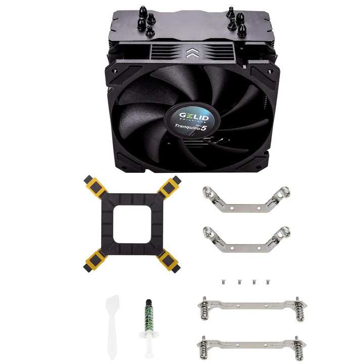 Gelid Solutions Tranquillo 5 Rev.2-4 Power-Heatpipes -120mm PWM-Lüfter - Kompatibel mit Intel und AM