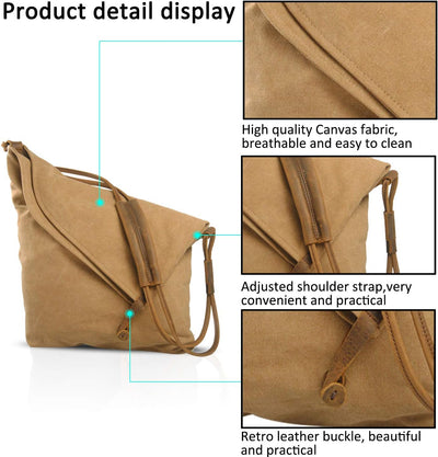 FANDARE Retro Umhängetasche Männer/Frauen 13 Zoll Laptop Business Crossbody Bag Outdoor Reise Campin