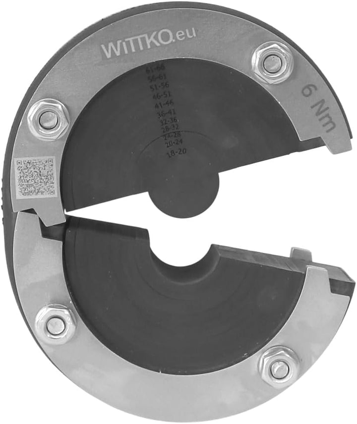 WITTKOWARE 100mm Mauerdurchführung (DN100 Ringraumdichtung), geteilt, für 1 Kabel oder Rohr 18-63mm