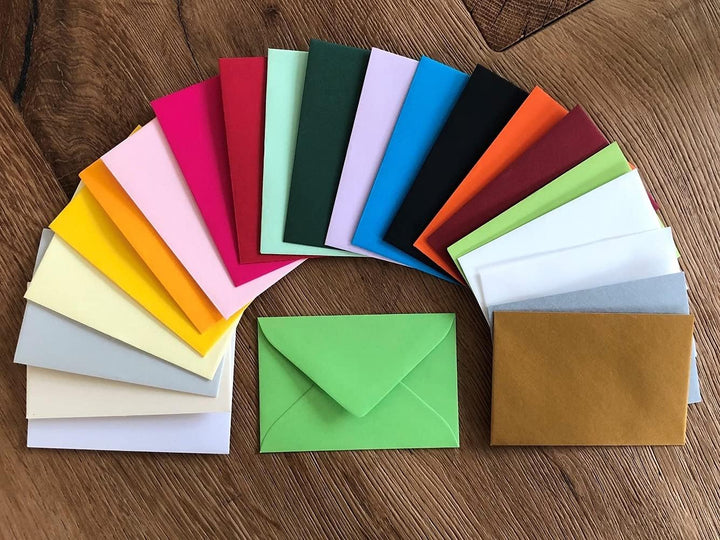 Mini Umschläge 60x90 mm für Visitenkarten in der Farbe Zartgelb 250 Umschläge 250 05 Zartgelb, 250 0