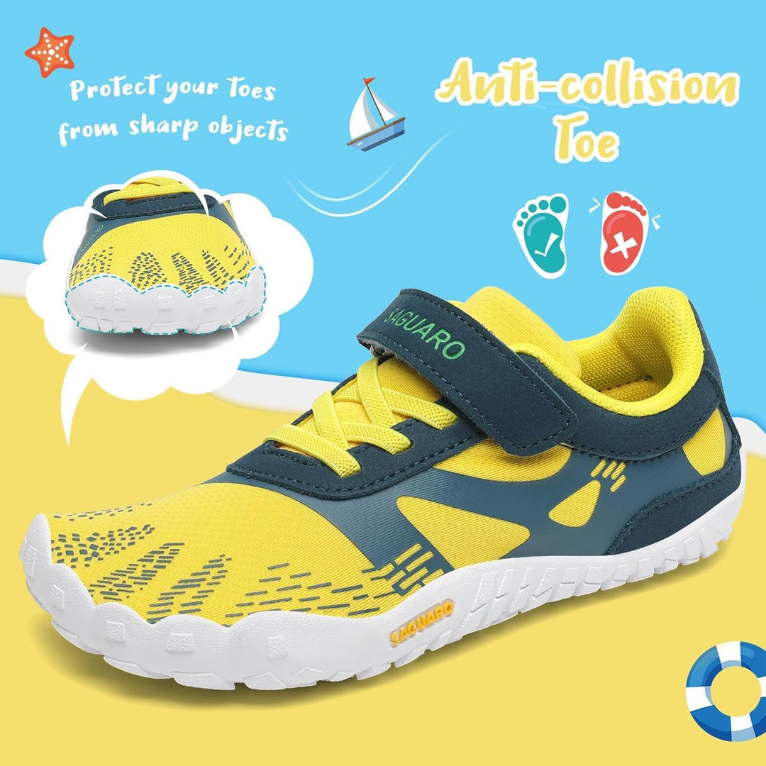 Saguaro Trailschuhe für Kinder, Mädchen, Sportschuhe, atmungsaktiv, rutschfest 24 EU Gelb, 24 EU Gel