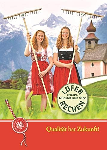 Lofer Drahtbügelrechen 79 cm mit 13 V-Zinken