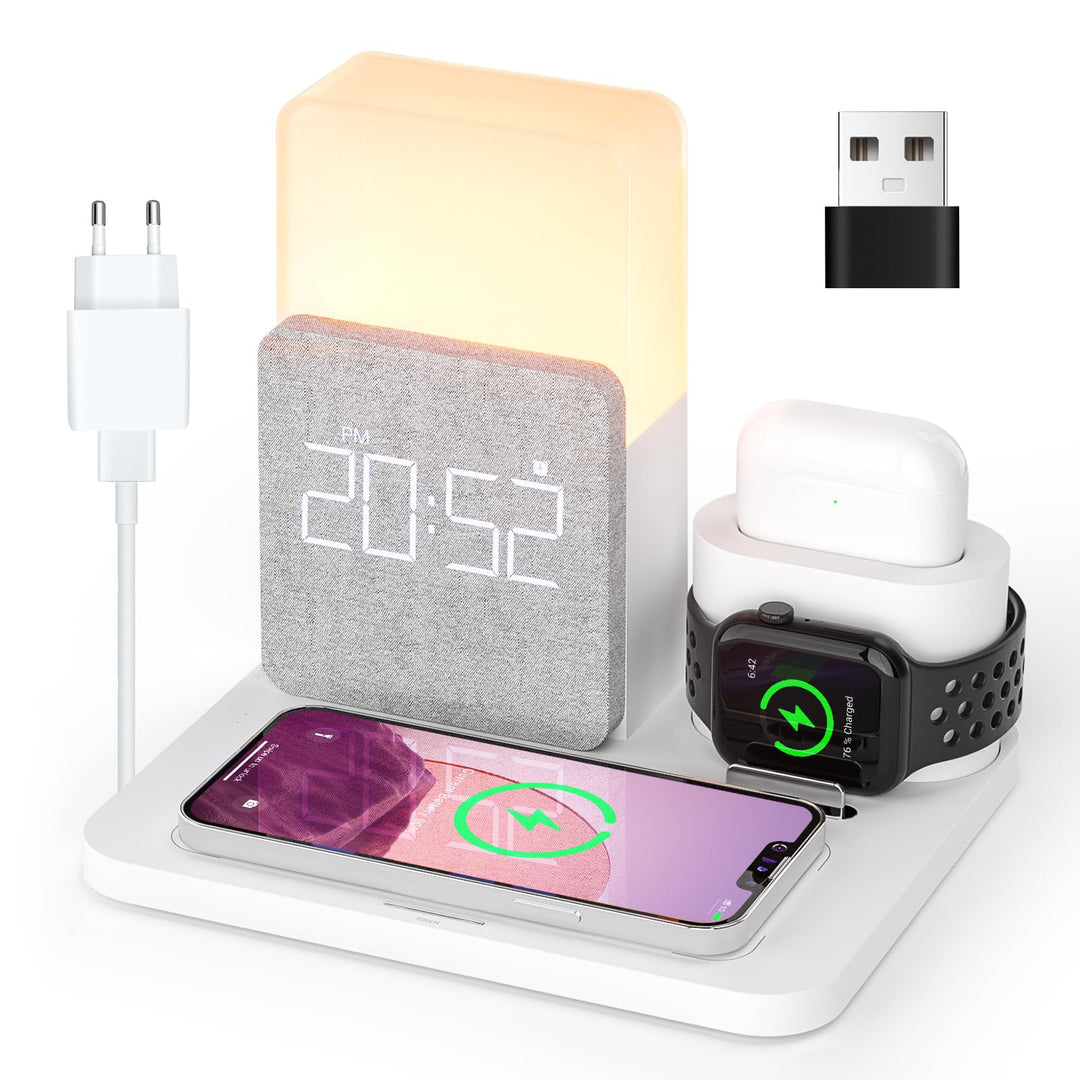 Wireless Charger, COLSUR 3 in 1 Induktive Ladestation 15W Kabelloses Ladegerät für i Watch Series SE