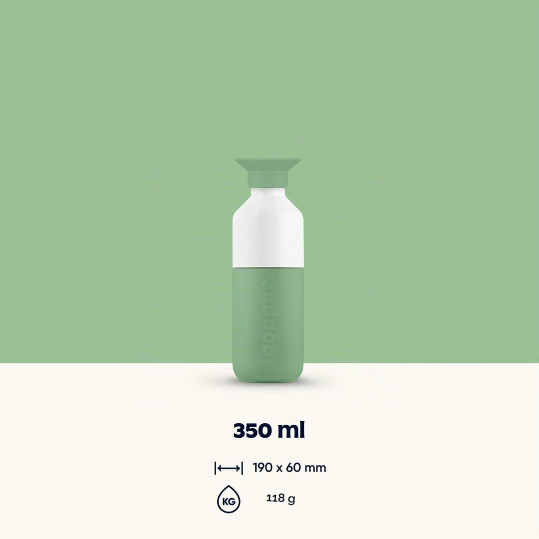 Dopper Steel Trinkflasche 350ml, 490ml, 800ml, 1.1L - Edelstahl Flasche - BPA freie Wasserflasche, 1