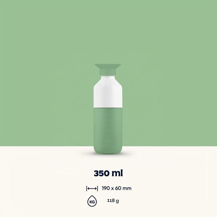 Dopper Steel Trinkflasche 350ml, 490ml, 800ml, 1.1L - Edelstahl Flasche - BPA freie Wasserflasche, 1