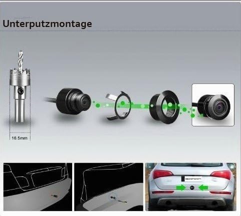 REARMASTER Multifunktionales Auto Rückfahrkamera, kleine Grösse Front-Kamera/Rückfahrkamera/Seiten K
