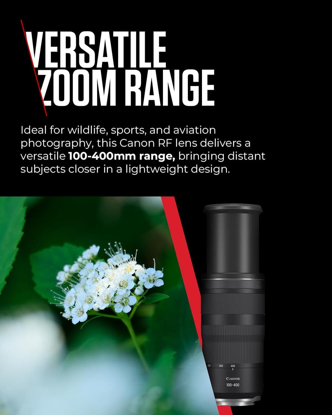 Canon Objektiv RF 100-400mm F5.6-8 is USM Supertele-Objektiv passend für Kameras der Canon EOS R Ser