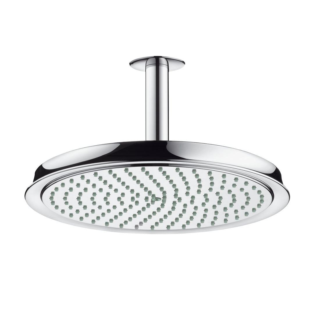 hansgrohe Raindance Classic 240 Air Duschkopf, Kopfbrause für Deckenmontage, Chrom Wandanschluss Chr