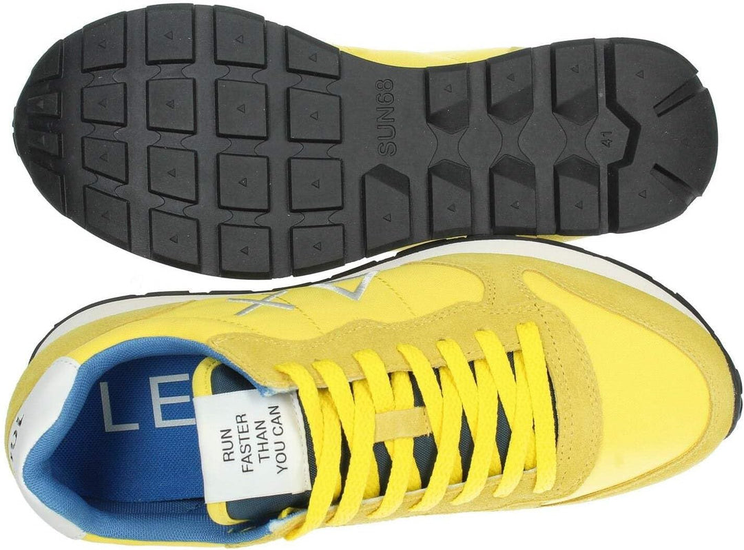 SUN68 Herren Tom Solid Nylon Sneaker 42 EU Gelb, 42 EU Gelb