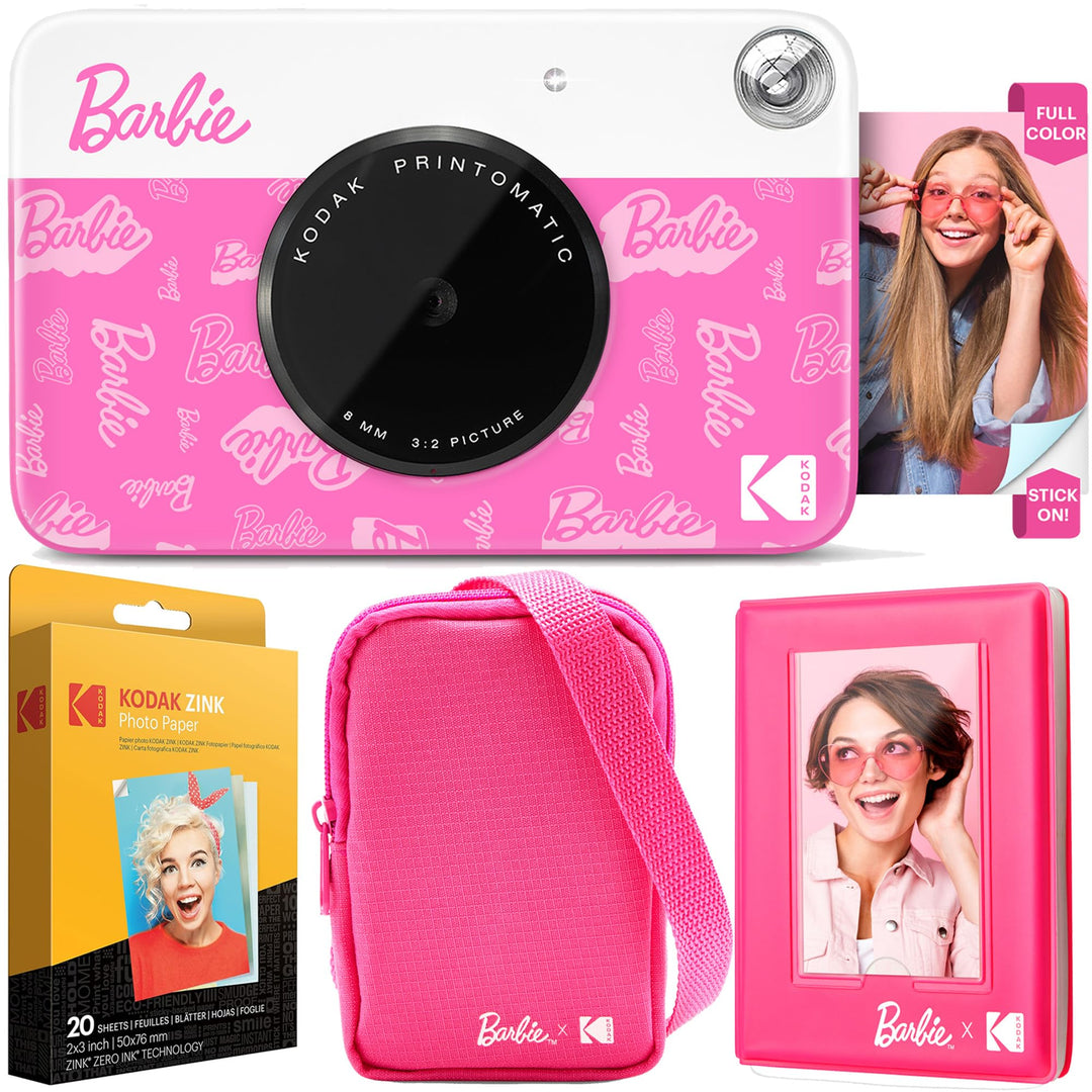 Kodak x Barbie Printomatic Sofortbildkamera in Vollfarbe Digitalkamera Barbie Deluxe-Bundle (Signatu