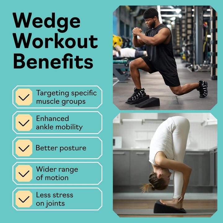 Squat Wedge Set von 3-2x 8,5° Übungskeile für Kniebeugen + 1x 17° Squat Wedge Block - Konfigurierbar