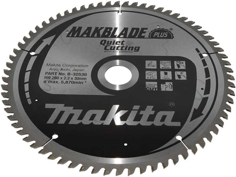 Makita Makblade+ Saegeblatt, 260 x 30 mm, 70Z, B-32530