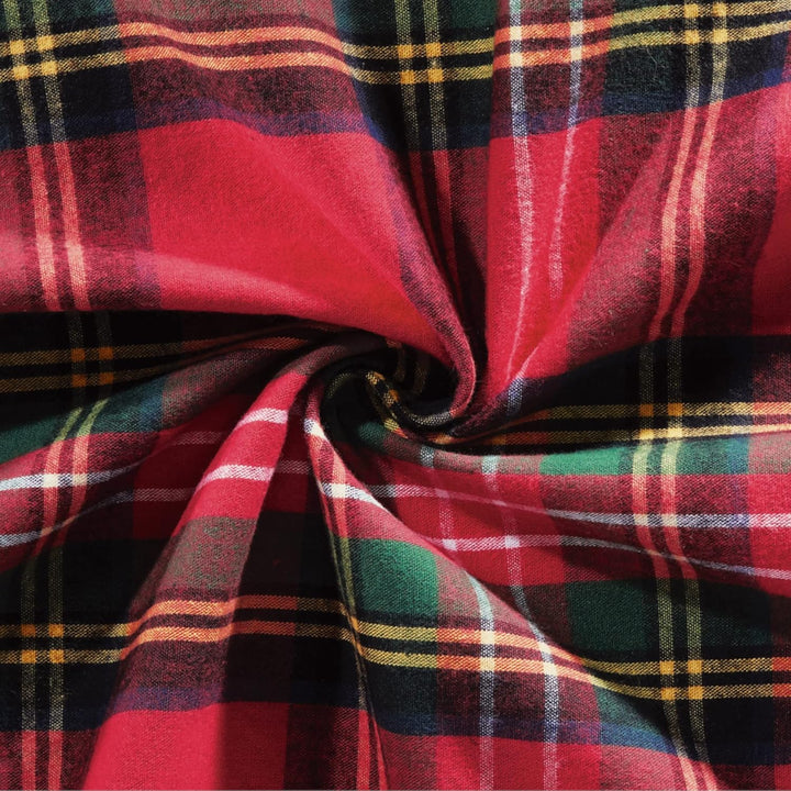 Erwin Müller warme Bettwäsche Flanell buntgewebt rot Grösse 135x200 cm (80x80 cm) - hautsympathisch,