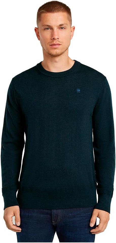 G-STAR Herren Premium Core Knitted Sweater XS Blau (Salute D25174-d847-c742), XS Blau (Salute D25174