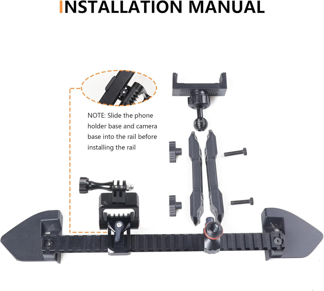 RERPRO JL Armaturenbrett-Halterung, Action-Kamera-Ständer für Jeep Wrangler JL 2020–2023 Gladiator J