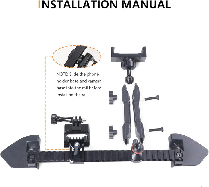 RERPRO JL Armaturenbrett-Halterung, Action-Kamera-Ständer für Jeep Wrangler JL 2020–2023 Gladiator J