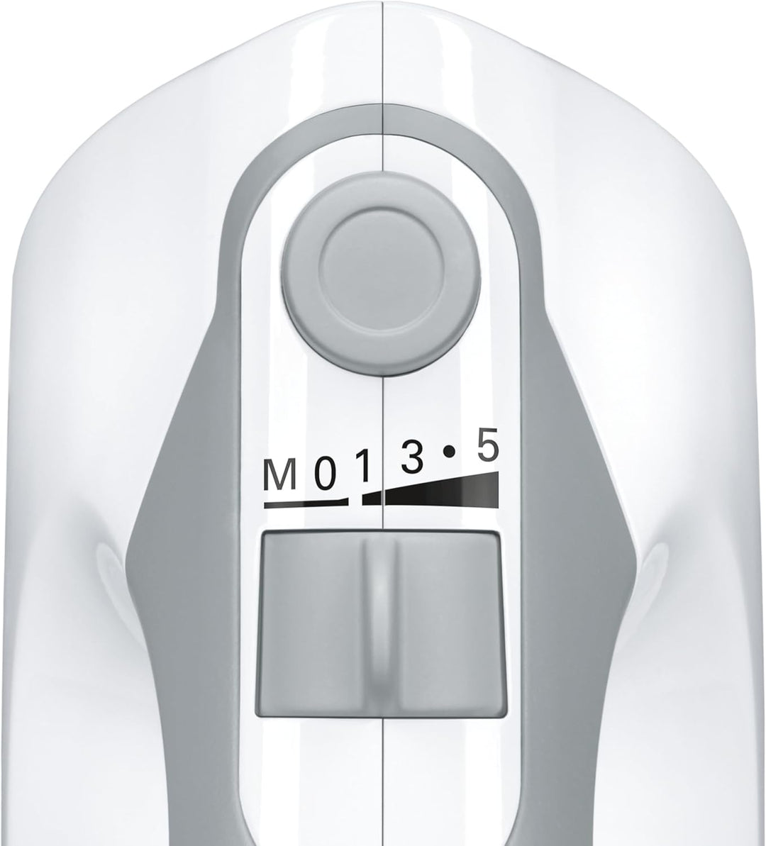 Bosch Hausgeräte Handrührer ErgoMixx MFQ36440, 2 Rührbesen, 2 Edelstahl-Knethaken, Pürierstab, Beche