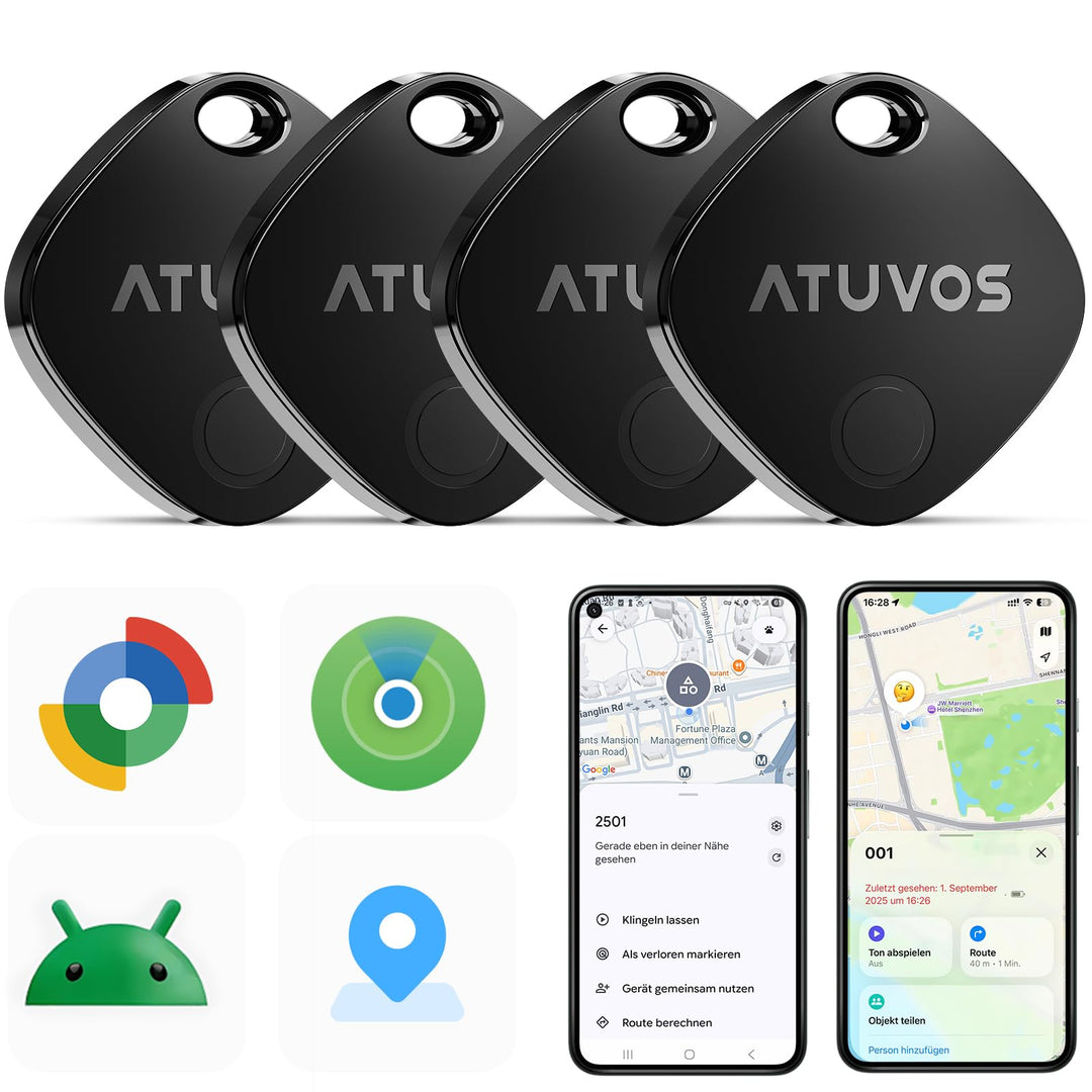 ATUVOS Air Tag Pro Smart Tags Tracker für Android &amp; iOS, Neu Dual-System Schlüsselfinder kompatibel