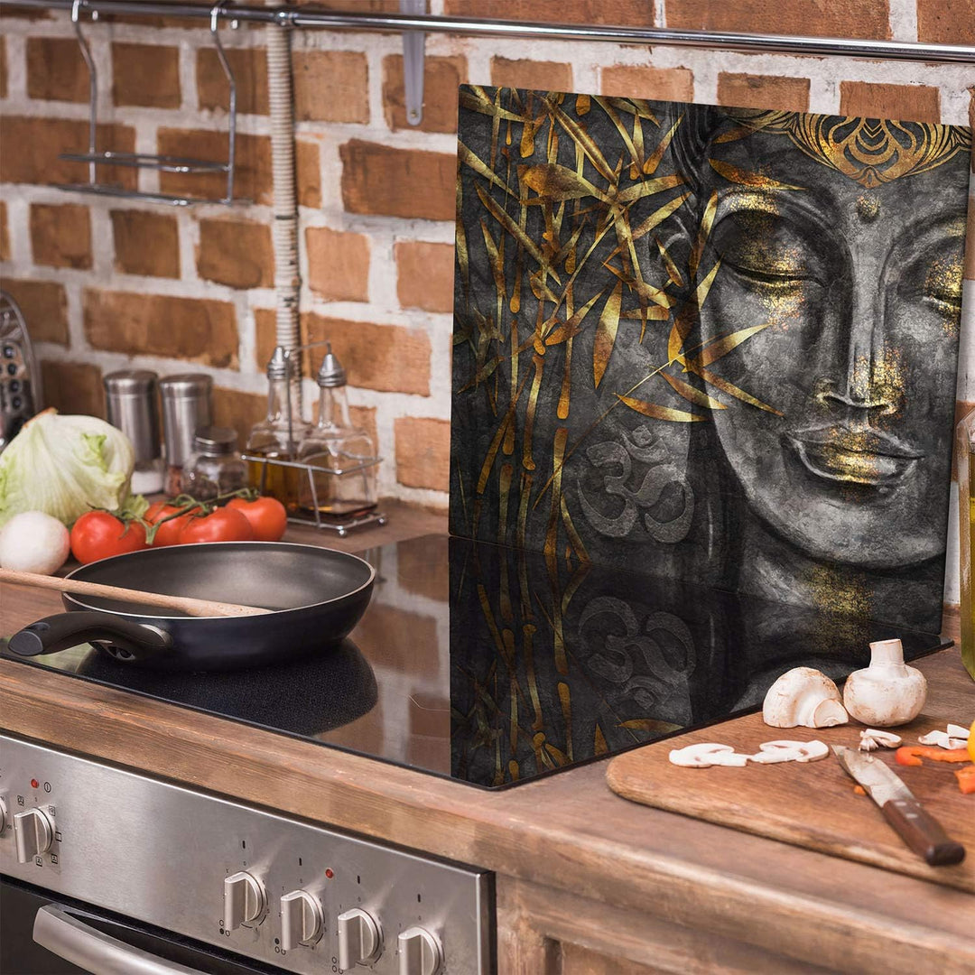 TMK ArtDeko Herdabdeckplatte 1 Teilig 60x52 cm - Spritzschutz Herdabdeckung – Herdschutz aus Sicherh