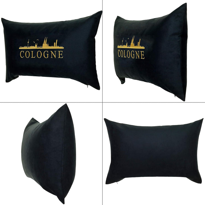 EXPRESS-STICKEREI KÖLN Kissen mit Füllung & Motiv Stadt/City Deutschland Geschenk Souvenir Wohnzimme