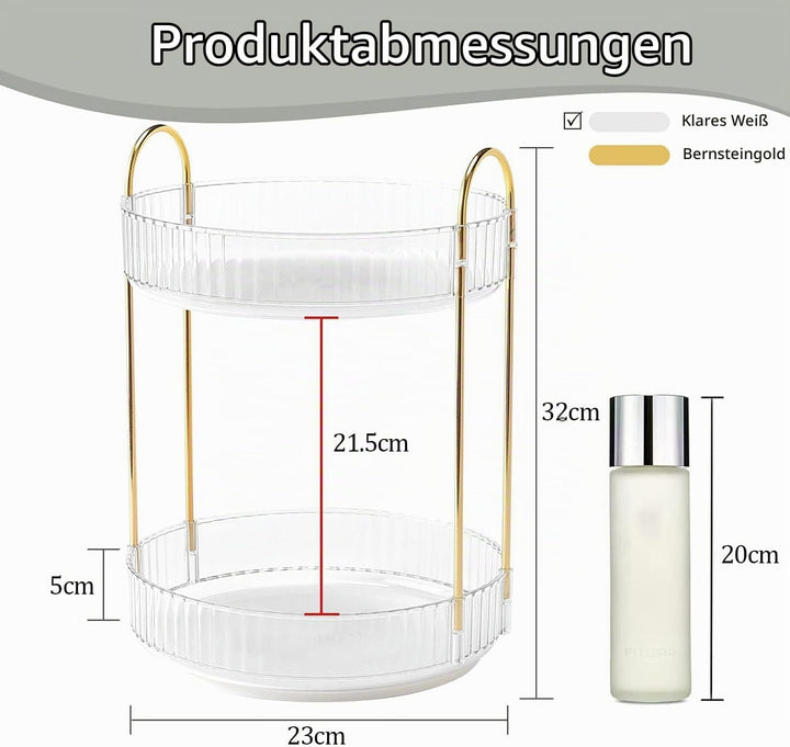 Make Up Organizer, 360° Drehbar Grosse Kapazität Kosmetik Organizer, Multifunktionaler Kosmetik Aufb