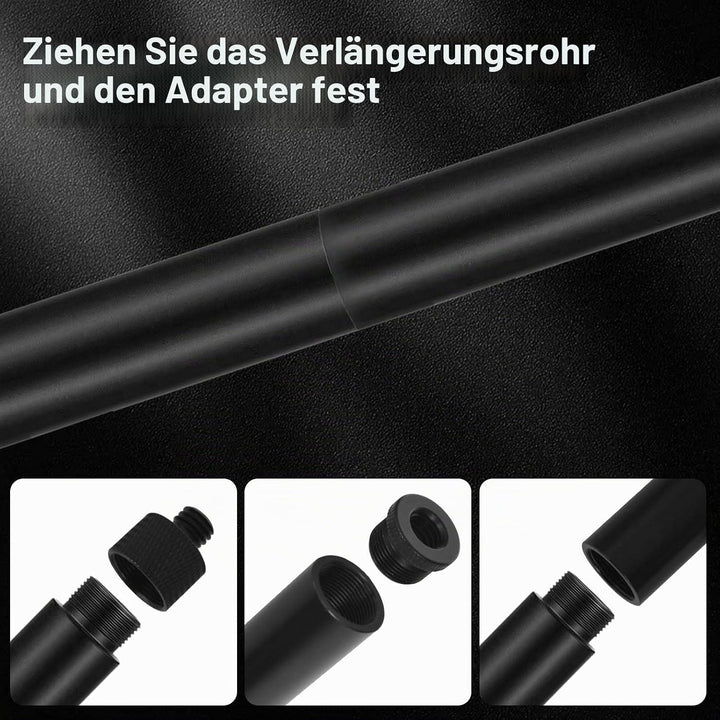 4 Stück Mikrofonverlängerungsrohre und 4 Stück Mikrofongewindeadapter (3/8 Buchse auf 5/8 Stecker un