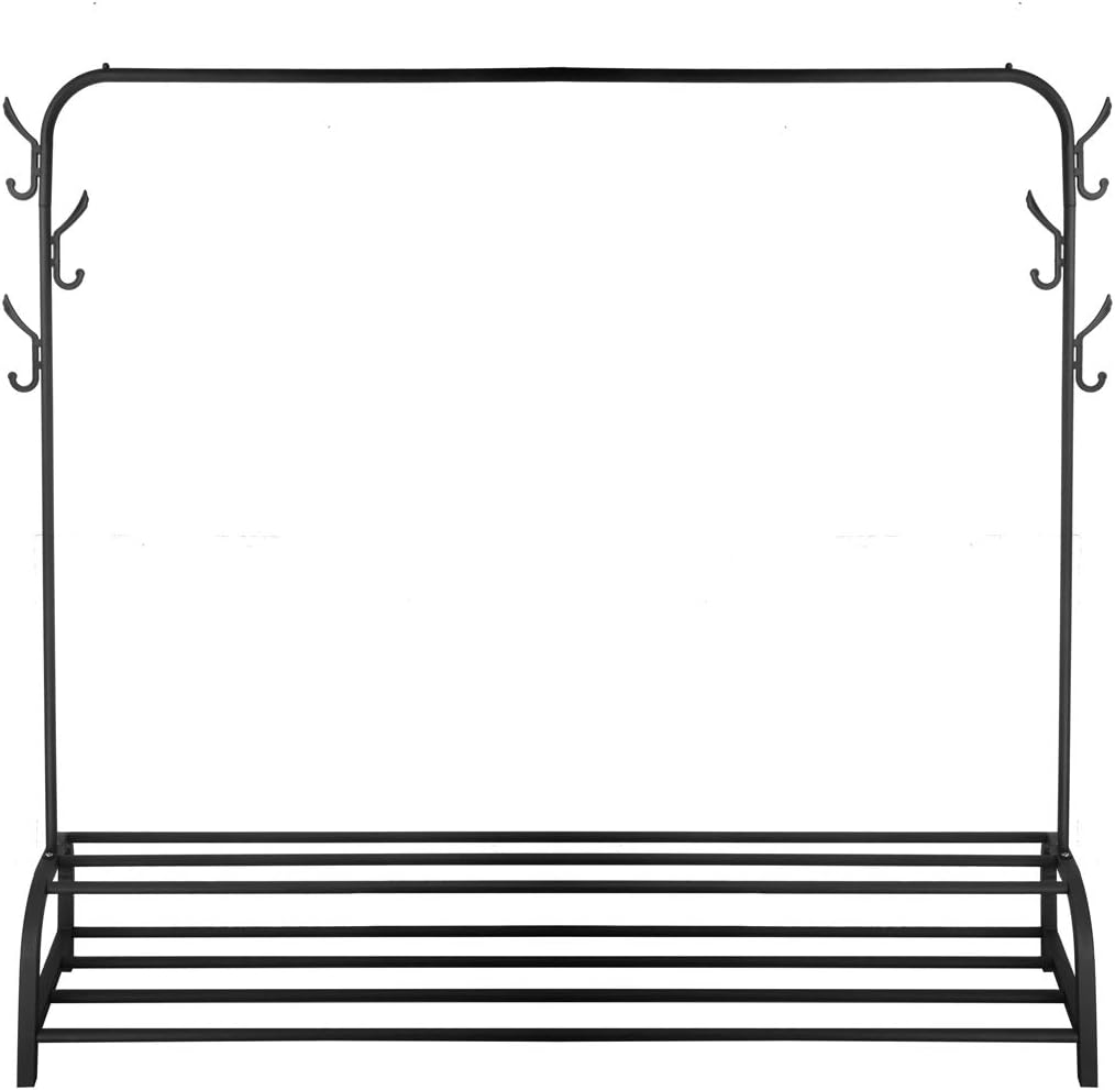 Vinteky Kleiderständer Freistehender Kleiderständer, Garderobenständer aus Metall6 Haken, 110 × 33 ×