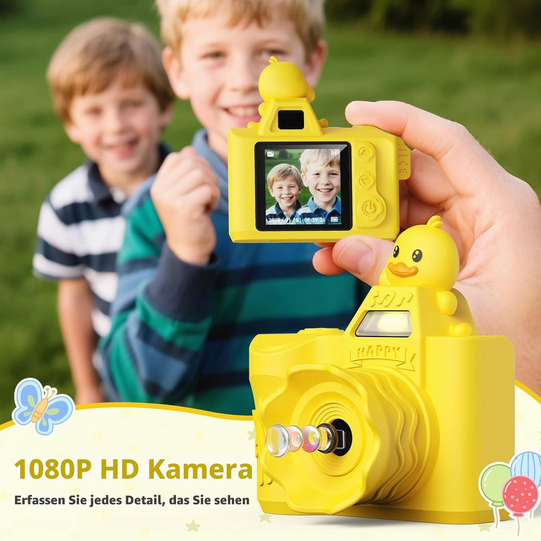 Mini Digitalkamera für Kinder – Maxmango 1,3 Zoll 1080P HD Retro Kamera, 64 GB Süsse Kinder Kamera S